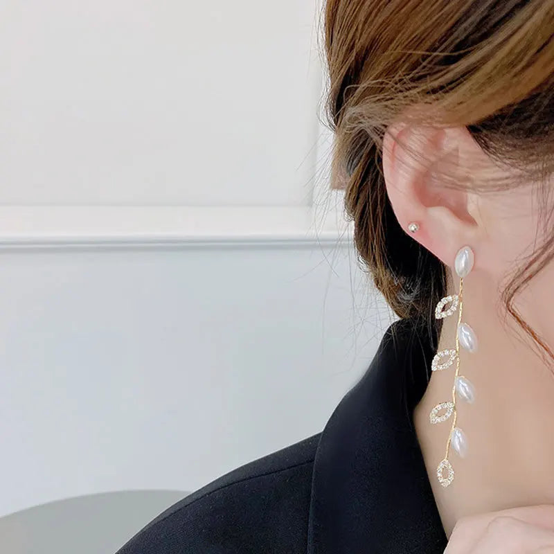 14K Real Gold Plated Earrings Romantic Elegant Bling Wedding Ear Studs for Women Top Quality Glamour Fine Jewelry