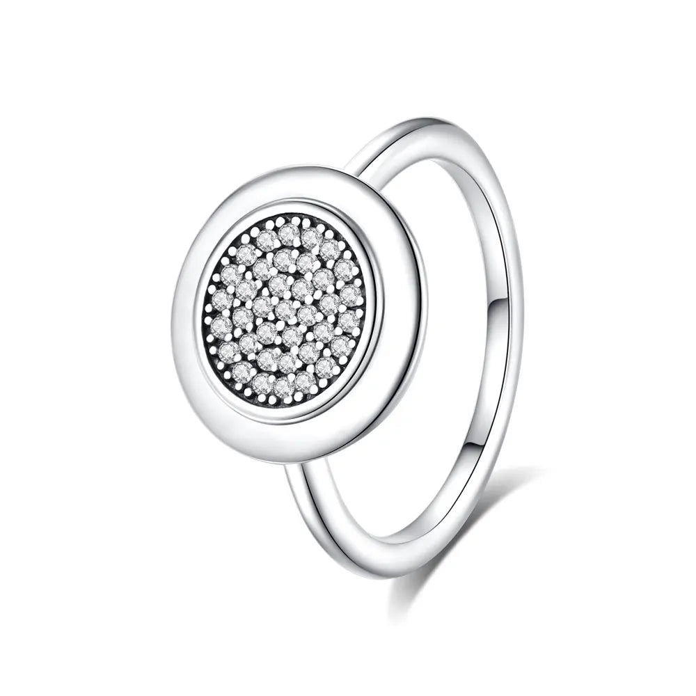 925 Sterling Silver Rings For Women Original Crown Love Heart Wishbone Engagement Wedding Rose Gold Crystal Ring Luxury Jewelry