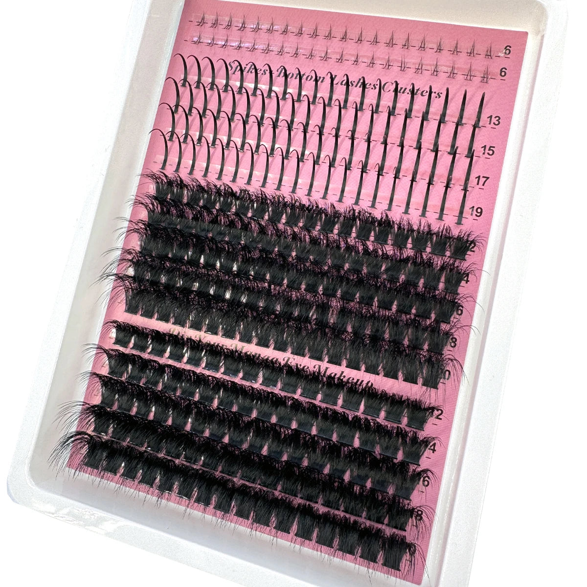 60D-200D Bottom&Spiky Lashes Clusters Volume Individual Lashes Cluster Extensions Spikes Lashes Clusters DIY Fairy/Manga Eyelash