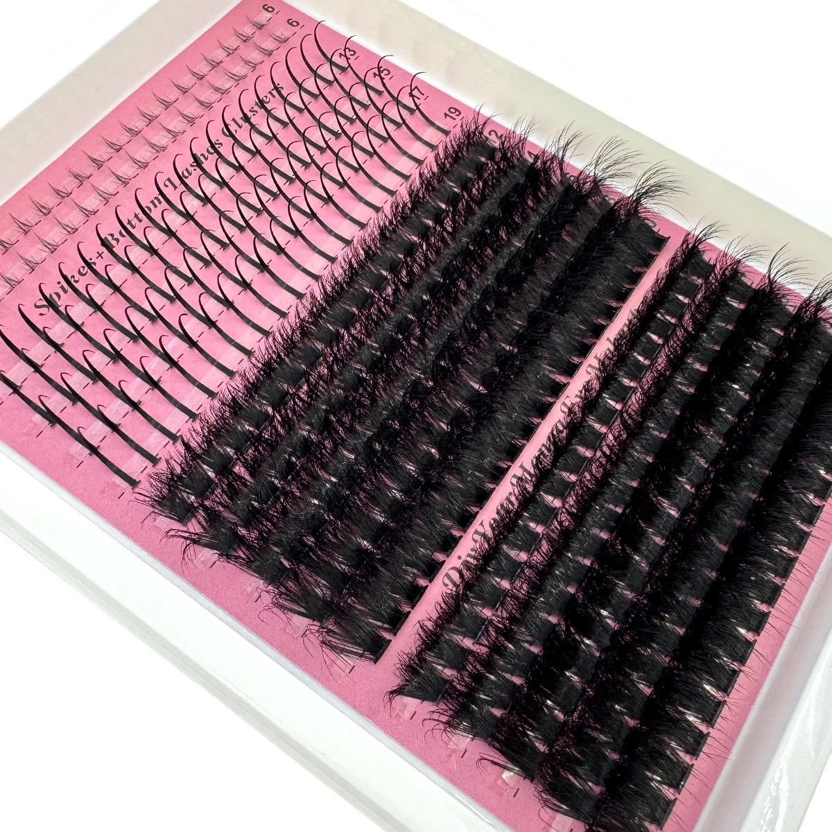 60D-200D Bottom&Spiky Lashes Clusters Volume Individual Lashes Cluster Extensions Spikes Lashes Clusters DIY Fairy/Manga Eyelash