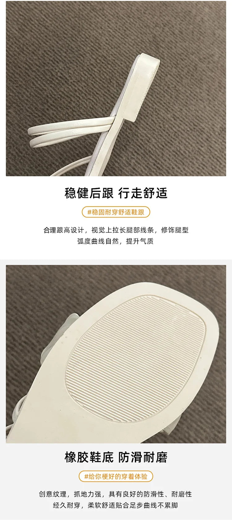 2023 Fashion Woman Sandals Women Sandals Ladies Square Heels Elegant Summer Slippers Outside Cross Tied Leather Female Slides