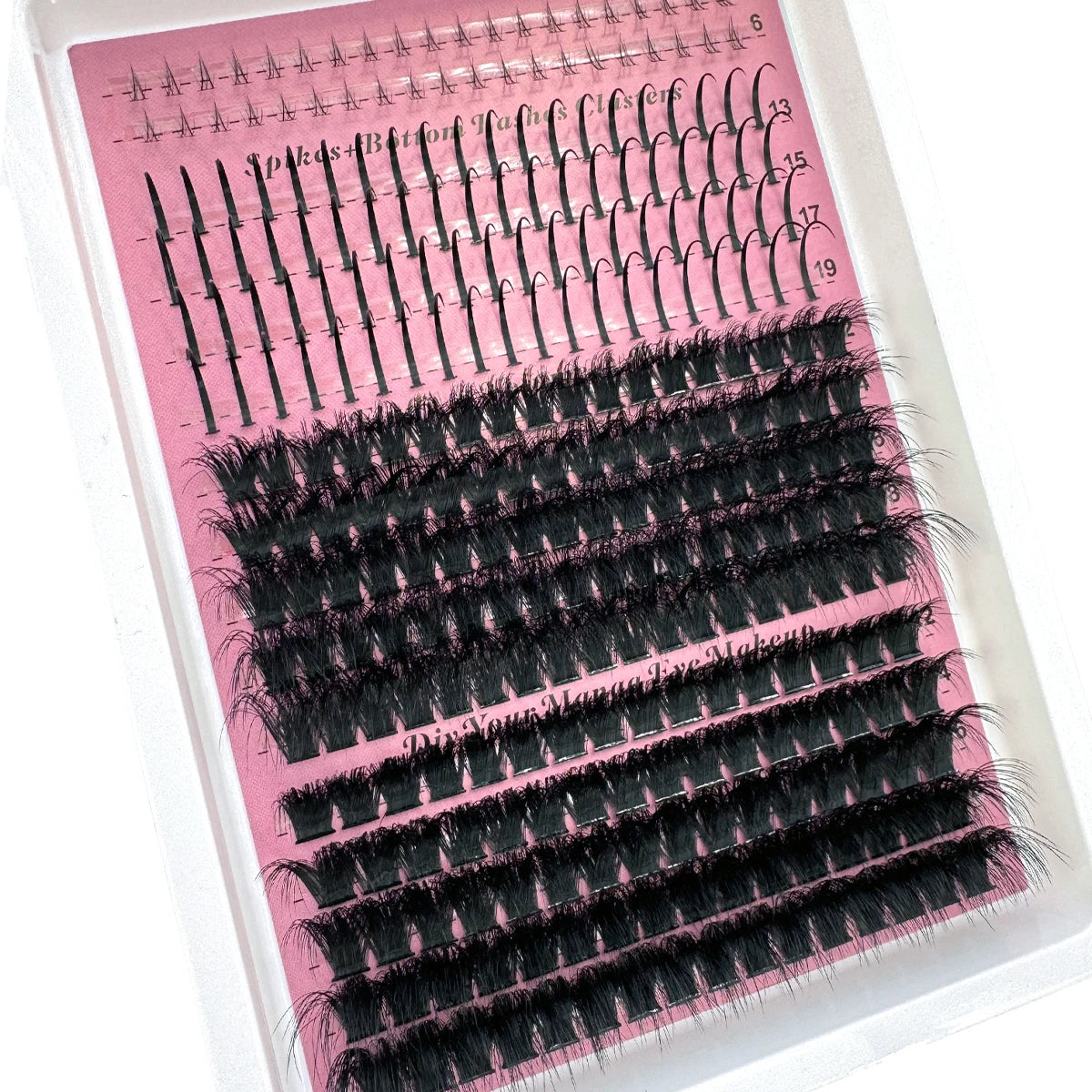 60D-200D Bottom&Spiky Lashes Clusters Volume Individual Lashes Cluster Extensions Spikes Lashes Clusters DIY Fairy/Manga Eyelash
